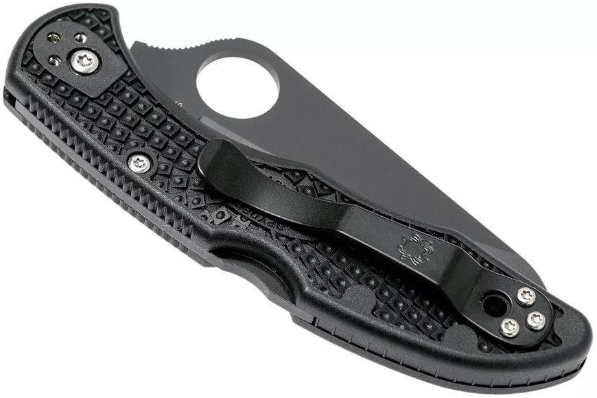 Нож Spyderco Salt 2 Black Blade H-1 FRN Black Cеррейтор C88SBBK2 871747 фото