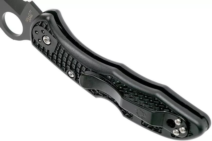 Нож Spyderco Salt 2 Black Blade H-1 FRN Black Cеррейтор C88SBBK2 871747 фото