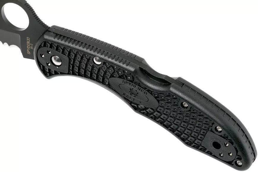 Нож Spyderco Salt 2 Black Blade H-1 FRN Black Cеррейтор C88SBBK2 871747 фото