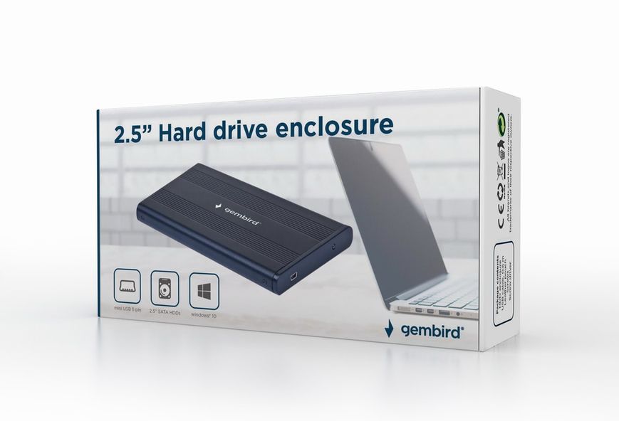 Зовнішня кишеня Gembird EE2-U2S-5 для 2.5 SATA дисків EE2-U2S-5 0906112 фото