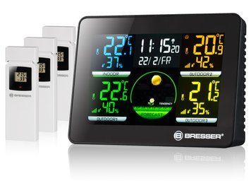 Метеостанція Bresser Quadro NLX Black з 3 датчиками (7000023) 927561 фото