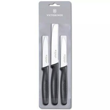 Набор кухонных овощных ножей Victorinox Paring Set 3 шт Черный (5.1113.3) V77551904 фото