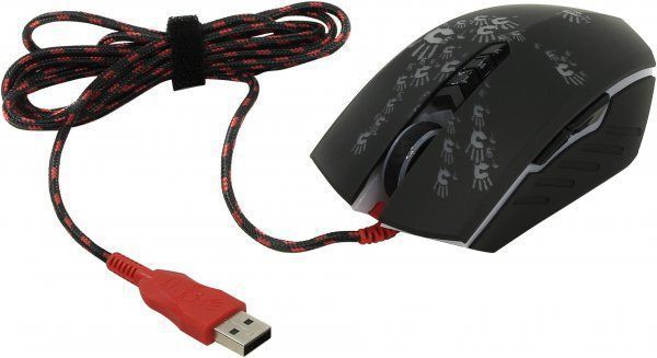 Миша ігрова A4-Tech Bloody A60 Activated, Gaming, металеві ніжки, чорна A60A Bloody (Black) 1603512 фото
