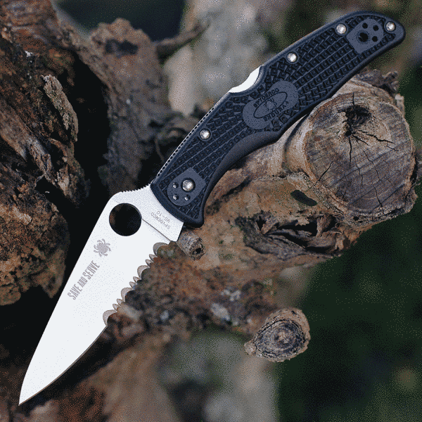Ніж Spyderco Endela Thin Red Line Напівcерейтор C243FPSBKRD 871498 фото