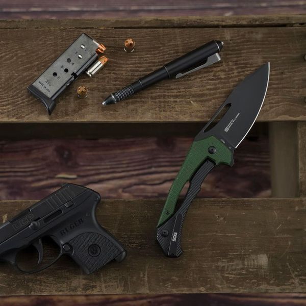 Ніж SOG Bulwark FLK D2 Micarta OD Green SOG-14-24-02-57 12580321 фото