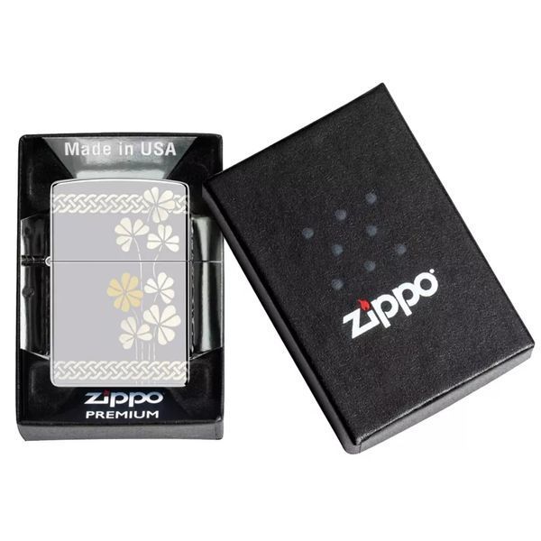 Запальничка бензинова Zippo 250 Clover Design (48586) V77550483 фото
