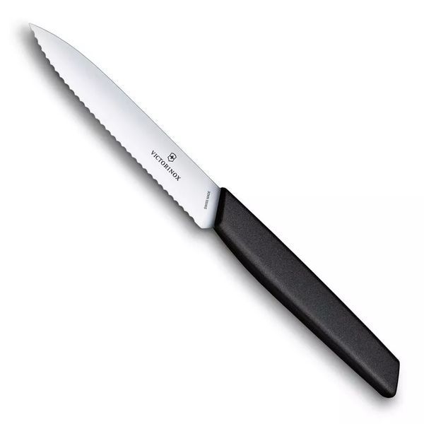 Кухонний ніж Victorinox Swiss Modern Paring Knife хвилясте, Чорний 6.9003.10W V77554458 фото