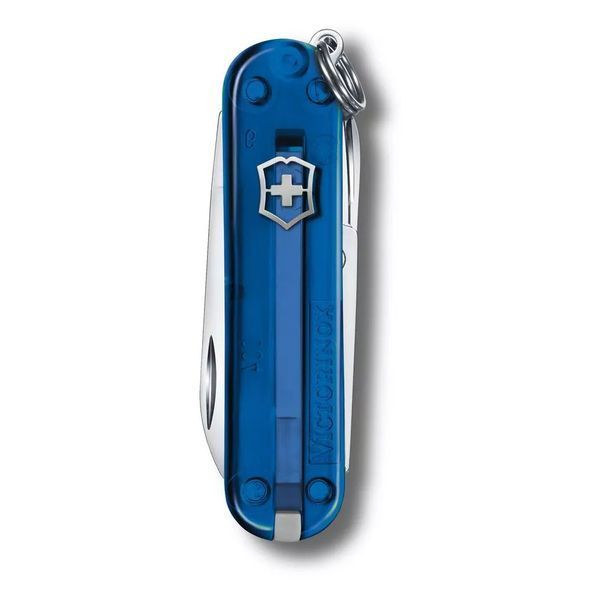 Швейцарський ніж-брелок Victorinox Classic SD Deep Ocean Синій напівпрозорий 0.6223.T2 V77554120 фото