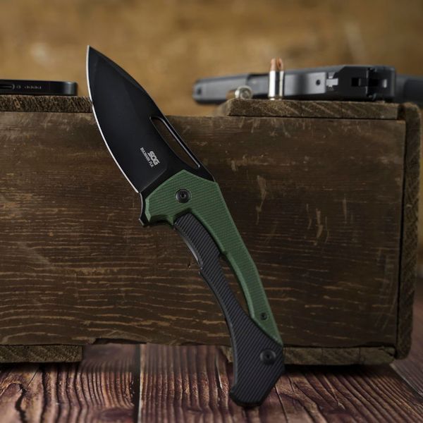 Ніж SOG Bulwark FLK D2 Micarta OD Green SOG-14-24-02-57 12580321 фото