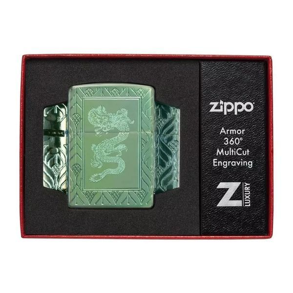 Запальничка Zippo Armor HP Green Elegant Dragon 49054 V77550489 фото