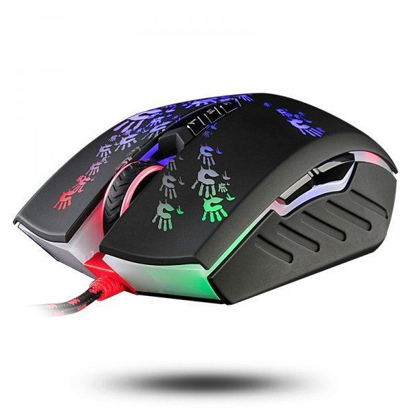 Миша ігрова A4-Tech Bloody A60 Activated, Gaming, металеві ніжки, чорна A60A Bloody (Black) 1603512 фото
