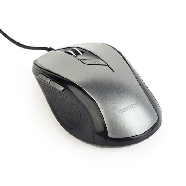 Оптична мишка Gembird MUS-6B-01-BG, USB інтерфейс, сіро-чорного кольору MUS-6B-01-BG 1603933 фото