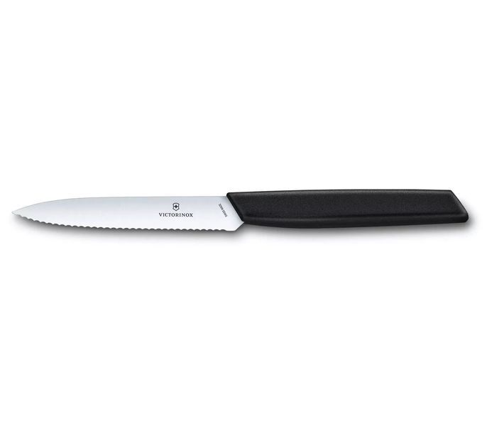 Кухонний ніж Victorinox Swiss Modern Paring Knife хвилясте, Чорний 6.9003.10W V77554458 фото