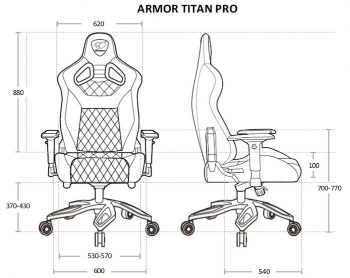 Крісло ігрове ARMOR TITAN PRO , чорний- помаранч Armor TITAN PRO 1604368 фото