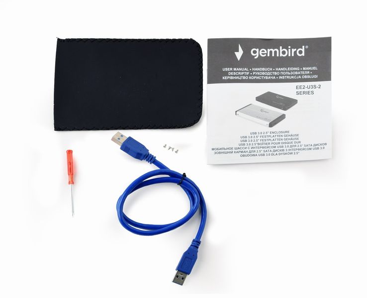 Внешний карман Gembird EE2-U3S-2 для 2.5 SATA дисков, USB 3.0 EE2-U3S-2 0906113 фото