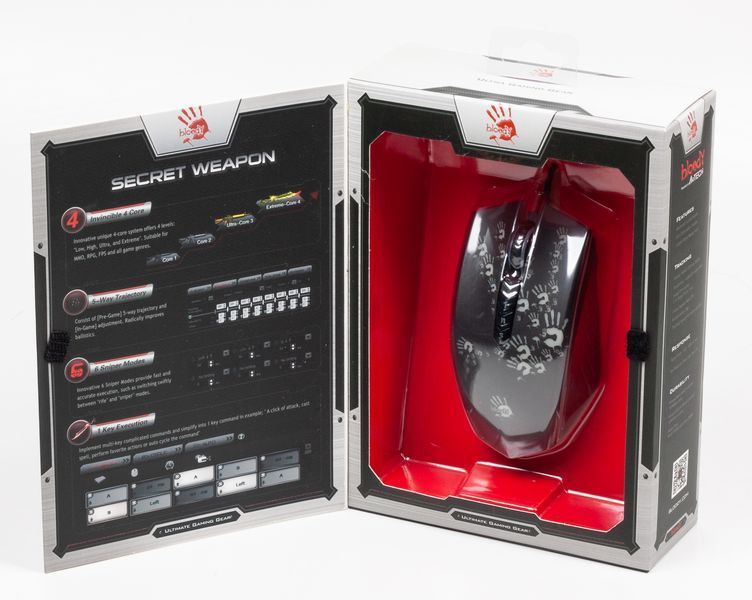 Миша ігрова A4-Tech Bloody A60 Activated, Gaming, металеві ніжки, чорна A60A Bloody (Black) 1603512 фото