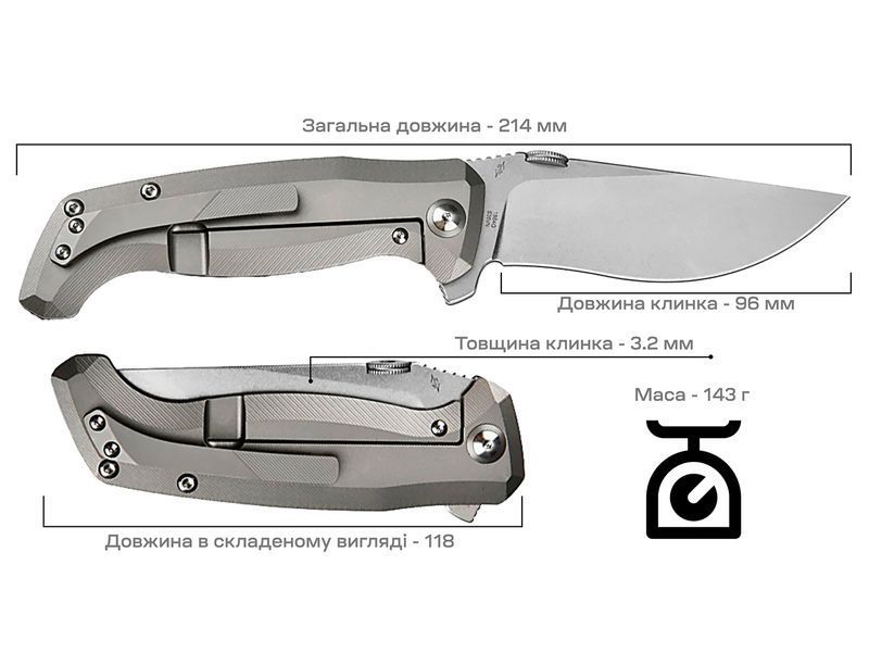 Ніж Artisan Kami S35VN Micarta 1864G-ODG 27980427 фото