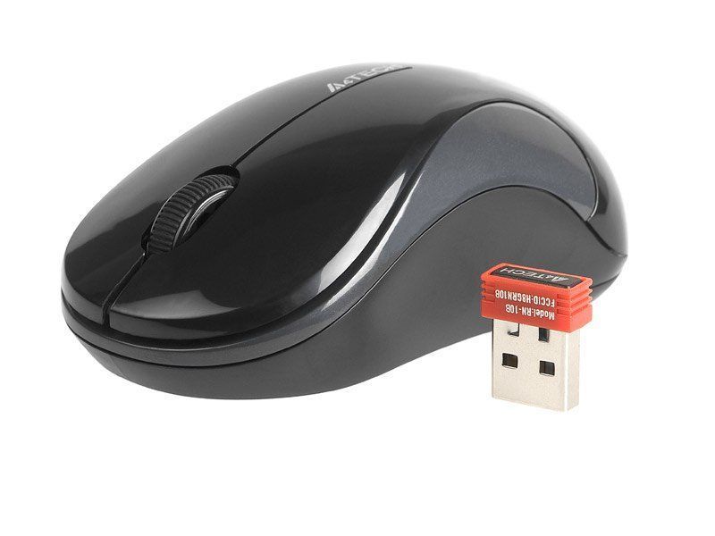 Мышь A4 G3-270N USB V-Track, беспроводная, 1000dpi, черная G3-270N (Black+ Grey) 0202809 фото