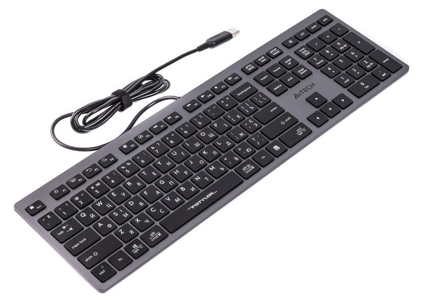 Клавиатура A4-Tech Fstyler FX-50, серый цвет, USB FX50 USB (Grey) 1605420 фото