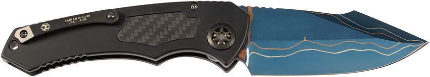 Нож Heretic Pariah Auto Blue Damascus AL/CF HC-0324 9880000 фото