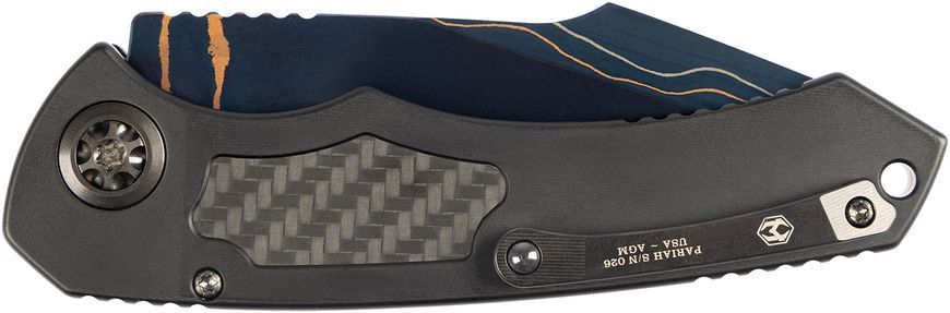 Нож Heretic Pariah Auto Blue Damascus AL/CF HC-0324 9880000 фото