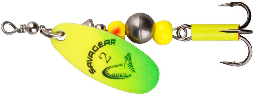 Блешня Savage Gear Caviar Spinner #2 6.0g 07-Fluo Yellow / Chartreuse 18540779 фото