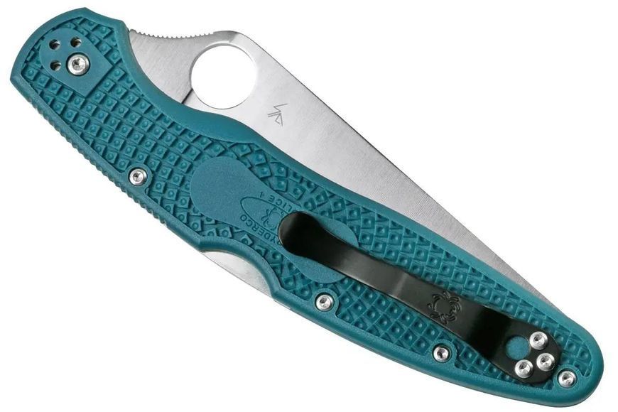 Ніж Spyderco Police 4 Lightweight K390 Serrated Серейтор Dark Cyan Blue C07FS4K390 871594 фото