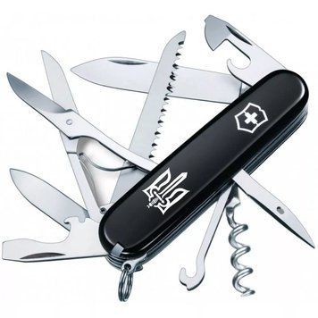 Швейцарський ніж Victorinox Huntsman Ukraine 91 мм 15 функцій Тризуб ОУН (1.3713.3_T0300u) V77552961 фото