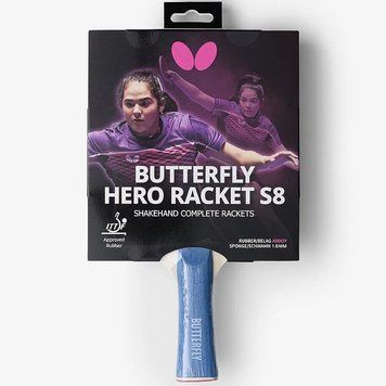 Ракетка для настільного тенісу Butterfly HERO Racket S8 Adriana D&iacute;az 6251780002 932291 фото