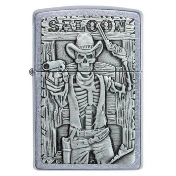 Зажигалка Zippo 49298 Saloon Skull Emblem 77890082 фото