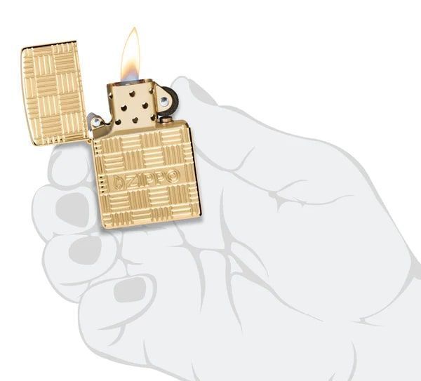 Запальничка Zippo 169 Basketweave Design 46274 Armor Deep Carve Zippo V77553893 фото