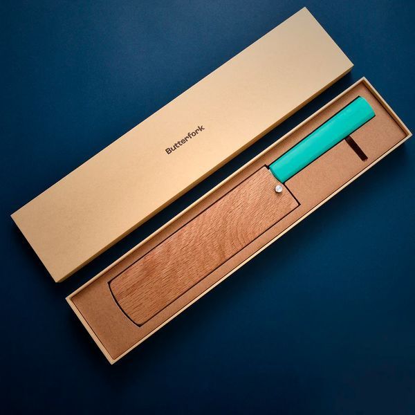 Ніж кухонний Butterfork Nakiri AR-RPM9 ABS Turquoise Green BF01-NK-MTNS 19370011 фото