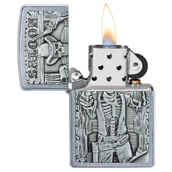 Запальничка Zippo 49298 Saloon Skull Emblem 77890082 фото