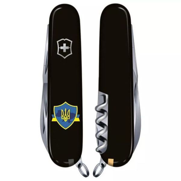 Швейцарский нож Victorinox Climber Ukraine Трезубец на щите с лентой (1.3703.3_T1070u) V77552932 фото