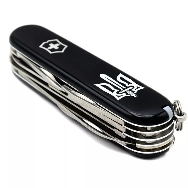 Швейцарський ніж Victorinox Huntsman Ukraine 91 мм 15 функцій Тризуб ОУН (1.3713.3_T0300u) V77552961 фото