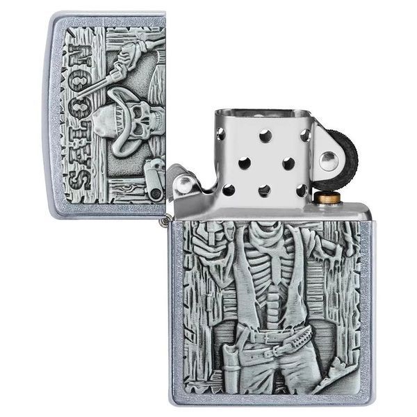 Запальничка Zippo 49298 Saloon Skull Emblem 77890082 фото
