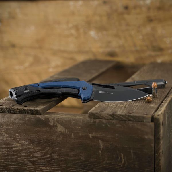 Нож SOG Bulwark FLK D2 Micarta Blue SOG-14-24-01-57 12580320 фото