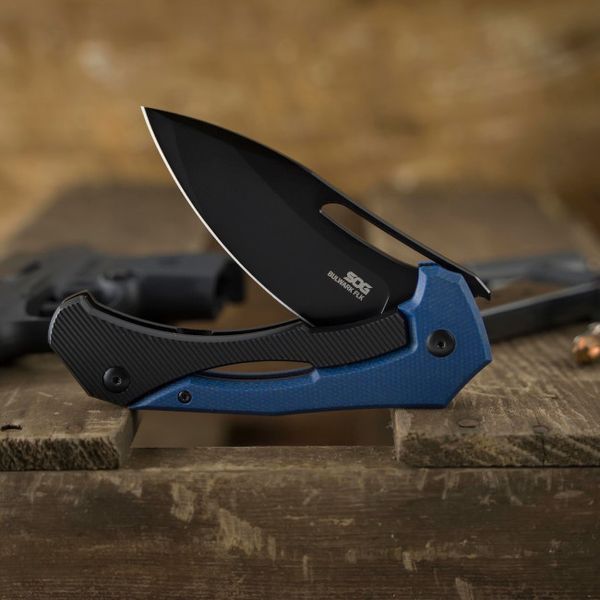 Нож SOG Bulwark FLK D2 Micarta Blue SOG-14-24-01-57 12580320 фото