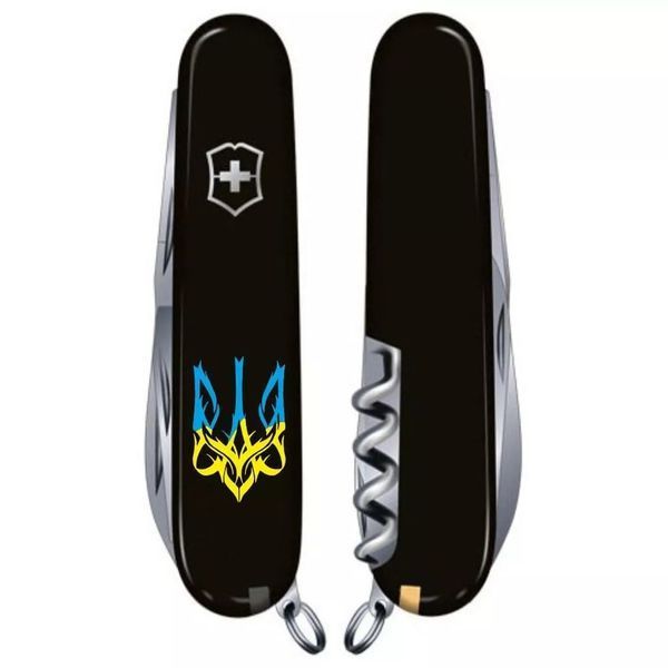 Швейцарський ніж Victorinox Spartan Ukraine Тризуб готичний синьо-жовтий (1.3603.3_T0636u) V77553060 фото