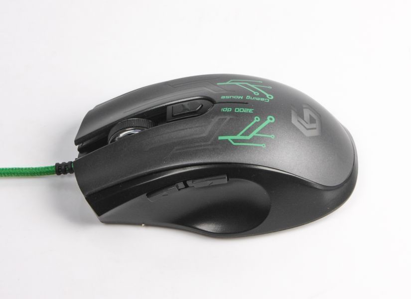 Оптична ігрова мишка Gembird MUSG-003-G, USB інтерфейс, зелений колір MUSG-003-G 0202812 фото