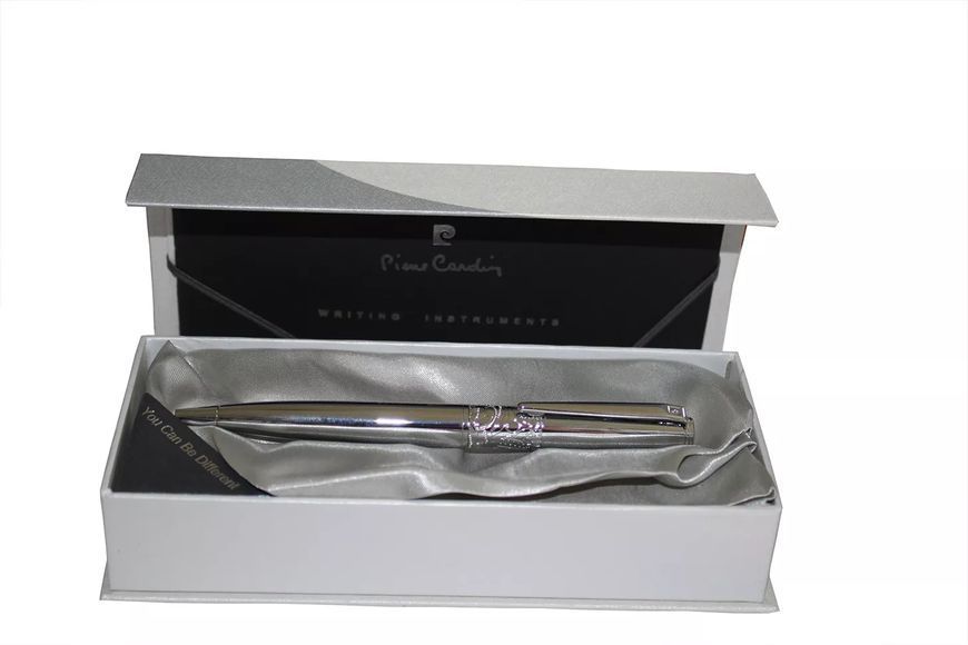 Ручка кулькова Pierre Cardin Rex Чорна Сріблястий корпус (2207BP) V77552605 фото