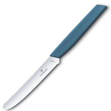 Нож столовой Victorinox Swiss Modern 11 см серрейтор закругленный Голубой 6.9006.11W2 4008370 фото