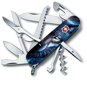 Швейцарський ніж Victorinox Huntsman Animal 91 мм 16 функцій Вовк (1.3713.3_F1040pw) V77552784 фото