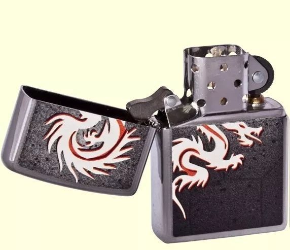 Запальничка Zippo Satin Chrome Tatto Dragon 200.247 V77554000 фото