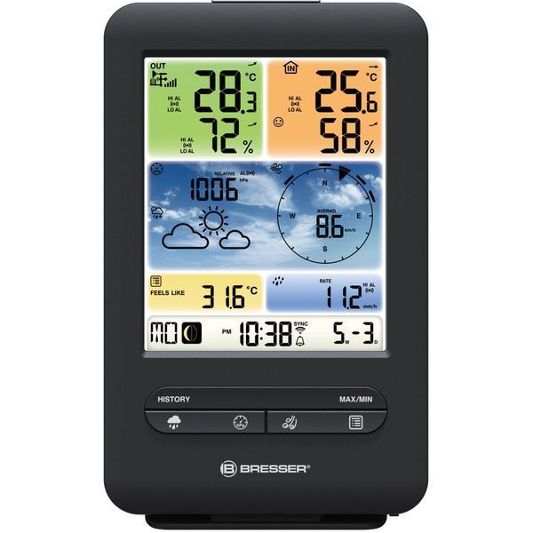 Метеостанция Bresser Weather Center 5-in-1 V WIFI Professional colour (7002585) 930104 фото
