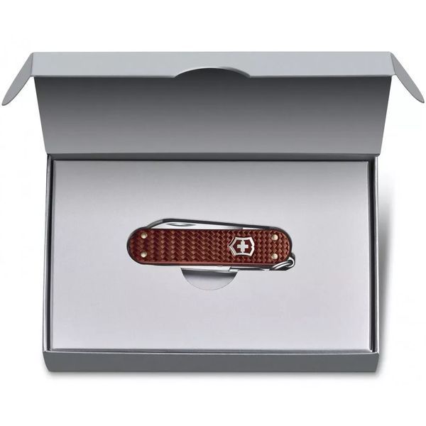 Швейцарський ніж Victorinox Classic SD Precious Alox Hazel Brown 58 мм 5 функцій Коричневий рифлений (0.6221.4011G) V77552884 фото