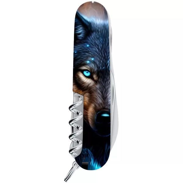 Швейцарський ніж Victorinox Huntsman Animal 91 мм 16 функцій Вовк (1.3713.3_F1040pw) V77552784 фото