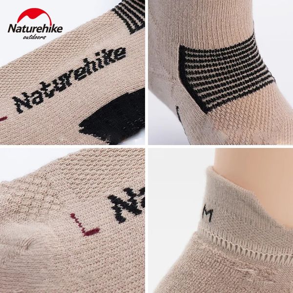 Шкарпетки низькі Naturehike NH21FS014, 2 пари (бежеві, чорні), розмір L 90733 фото