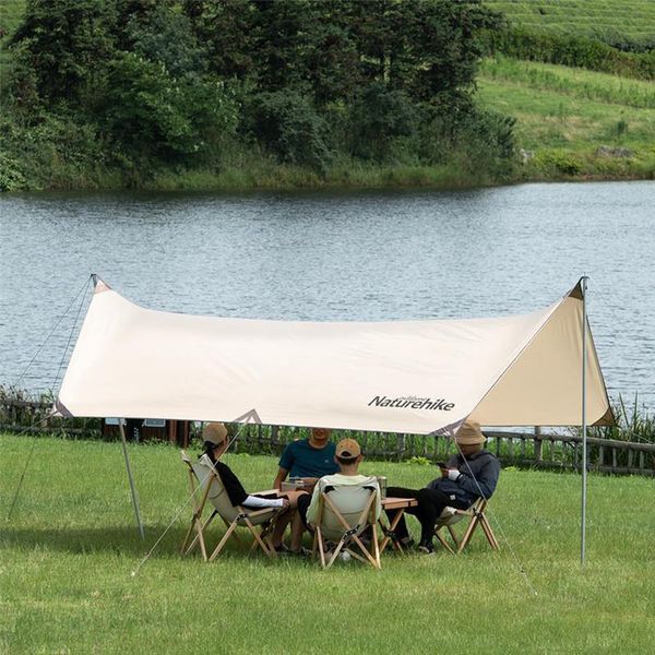 Тент для кемпінгу Naturehike Girder NH20TM006, 150D, 300*438 см, золотий (з двома стійками) 88137 фото