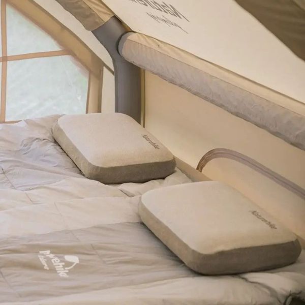 Подушка з пам'яттю прямокутна Naturehike NH22ZT002, бежева 92065 фото